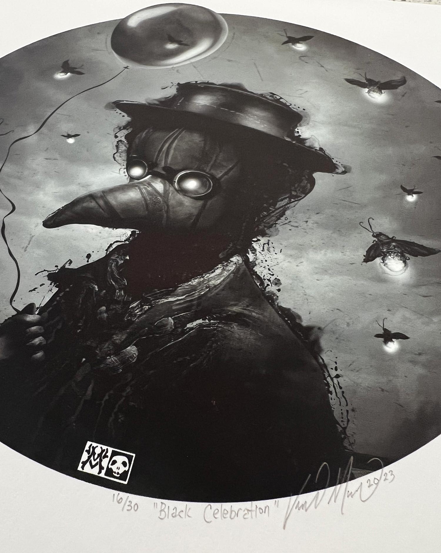 "Black Celebration"  Oval Variant with SHIPPING INCLUDED