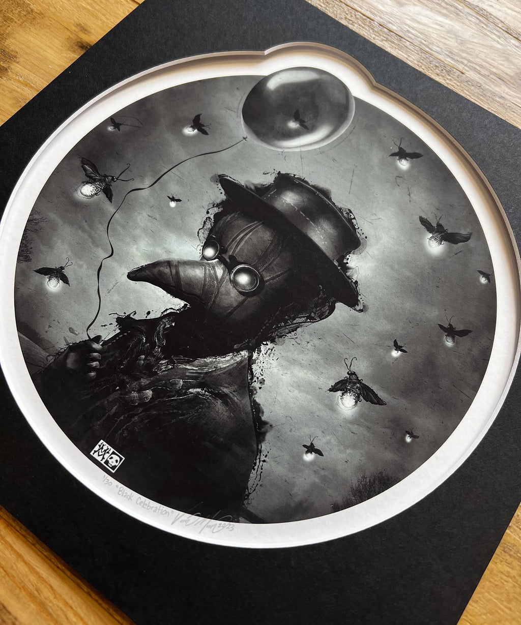"Black Celebration"  Oval Variant with SHIPPING INCLUDED