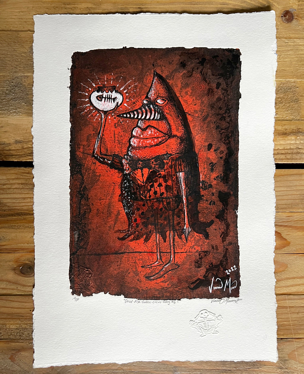 Halloween Goblin Etching from 2001 repainted in 2022