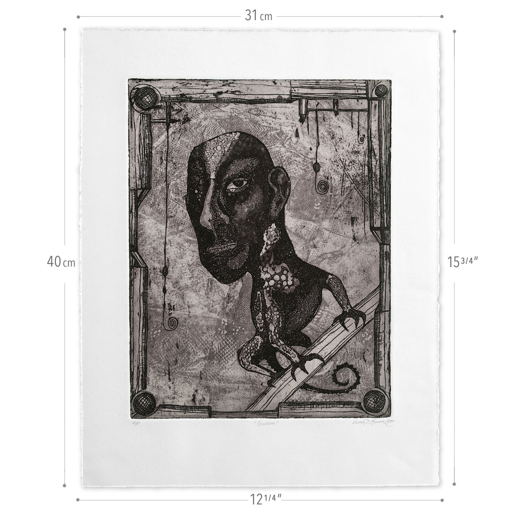 A Portrait of Gollum ~ Brown Slate