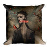 "His Scarlet Voice" Square Pillow