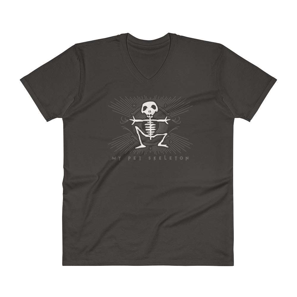 V-Neck T-Shirt "My Pet Skeleton" Official Logo