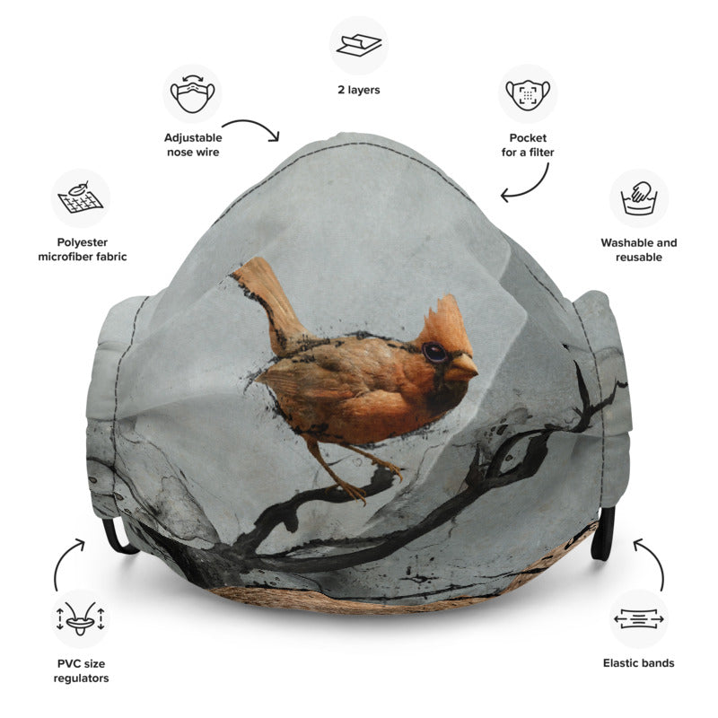 Cardinal Face Mask